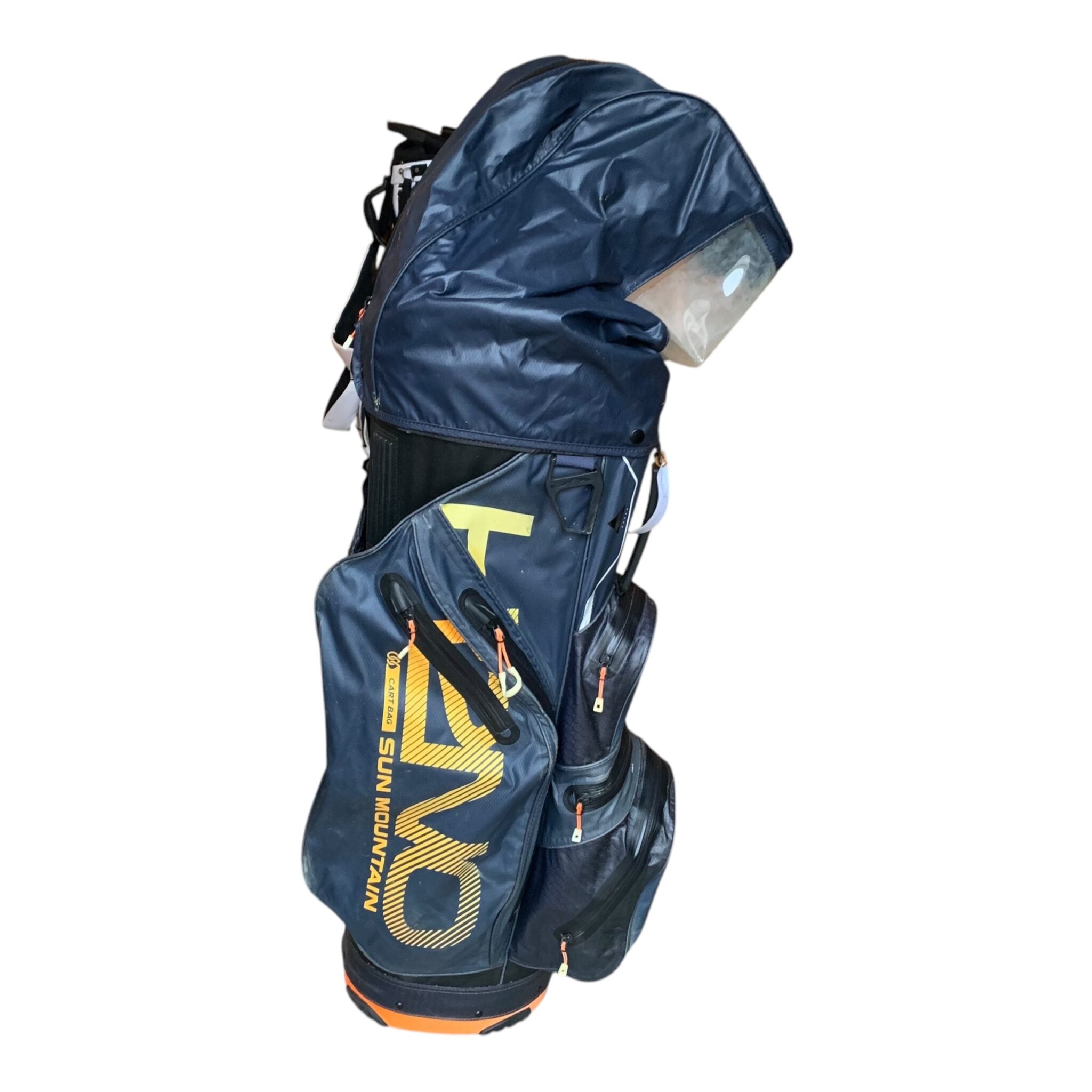 Sun Mountain H2NO Cartbag - Navy/Orange / 15-fach / Mit Regenschutz