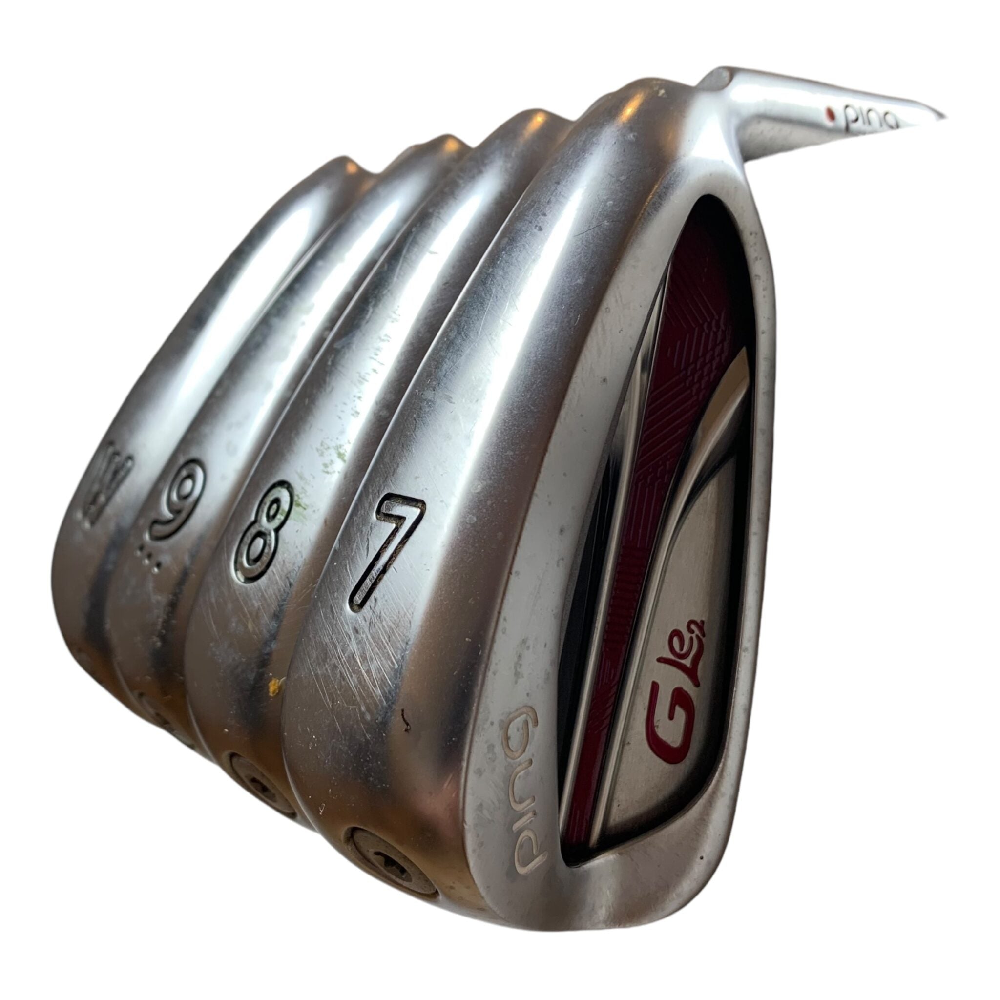Ping G Le2 Eisenset / Flex Damen (UltraLight) / 7-PW / Graphit / Orange Lie Dot (2 Flat)