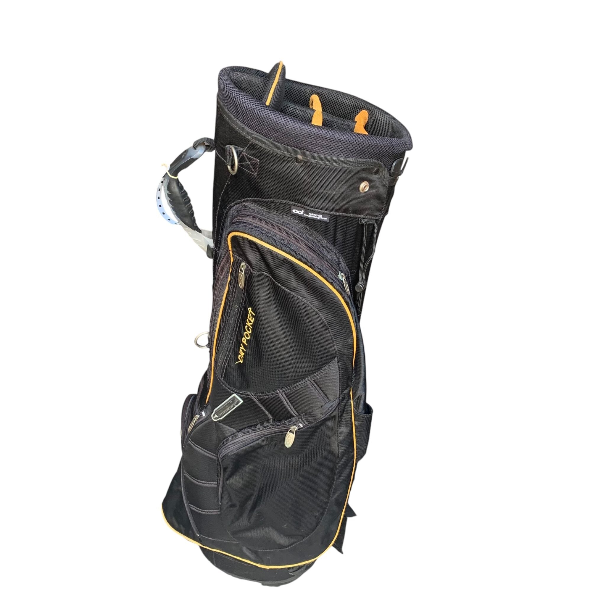 Golf Copenhagen Fairway Cartbag / Schwarz/Orange / 7 Fächer