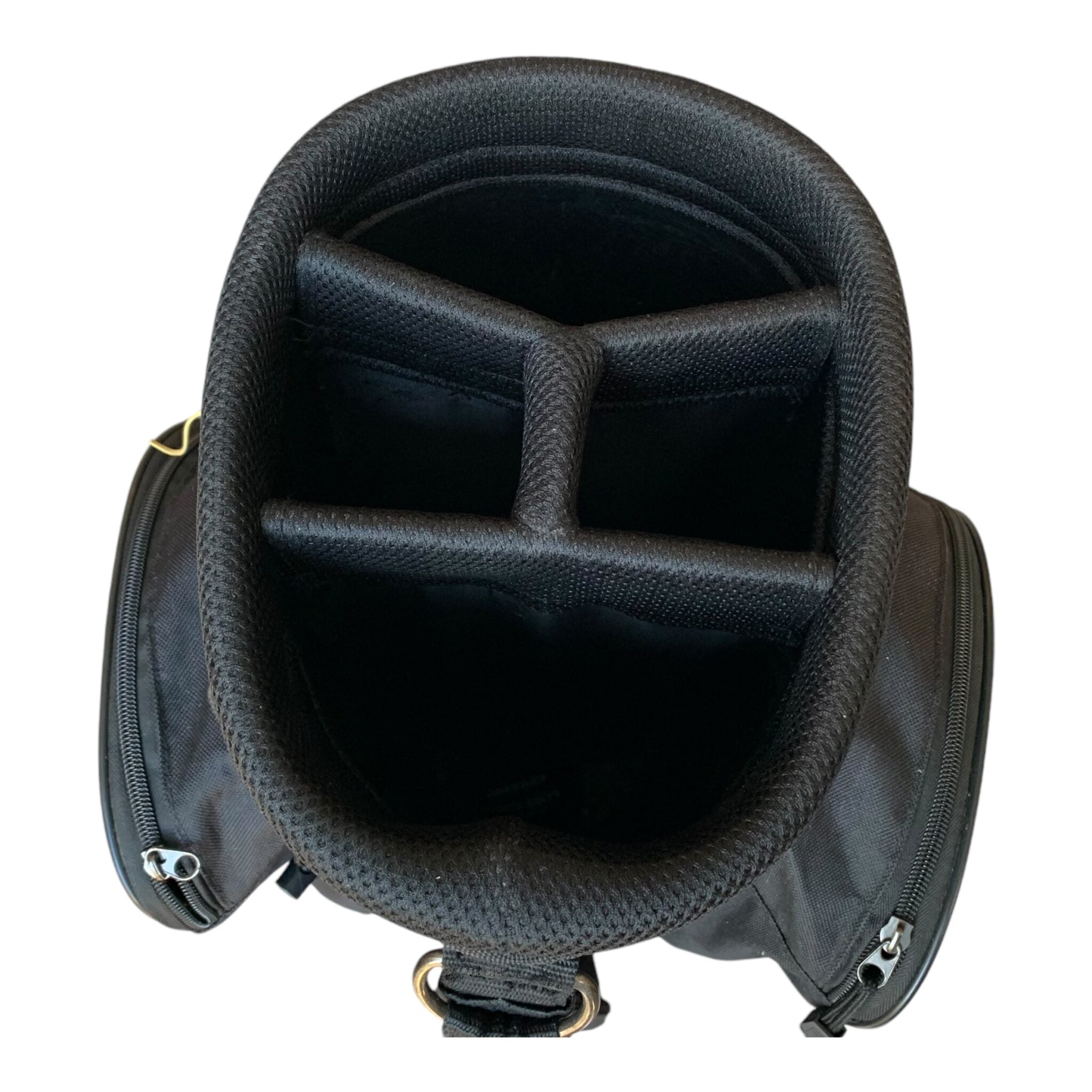 Ozone Cartbag - Schwarz/Braun / 4 Fächer / Mit Regenschutz