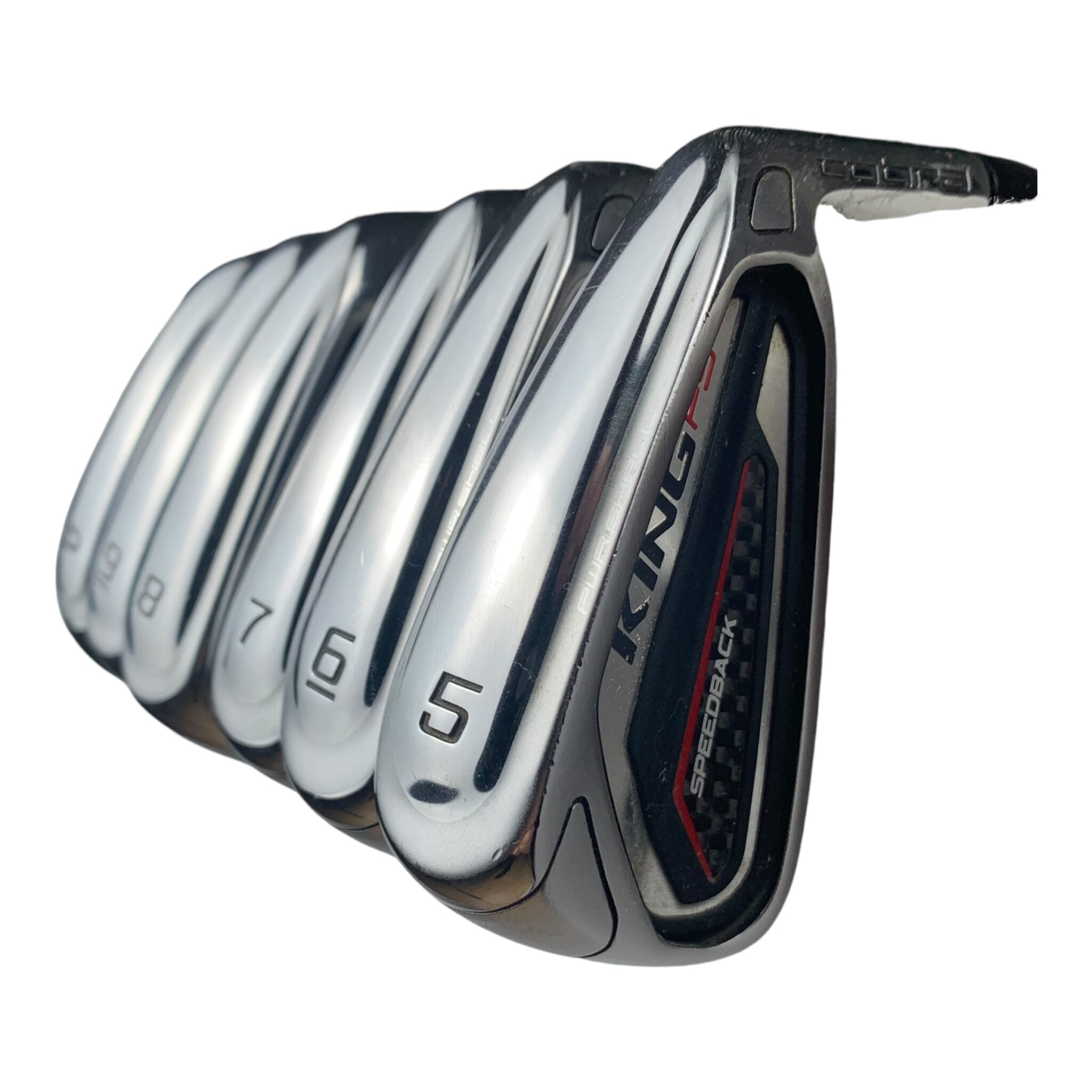 Cobra King F9 SpeedBack Eisensatz / Flex Stiff - Stahl / 5-P