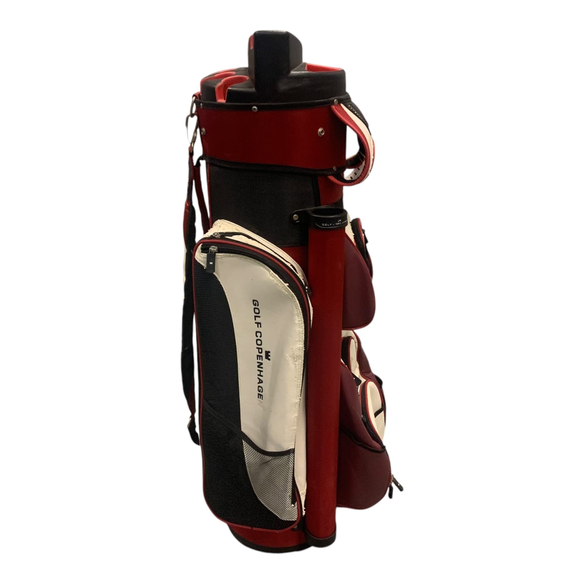 Golf Copenhagen Cartbag / Rot/Weiß / 11 Fächer