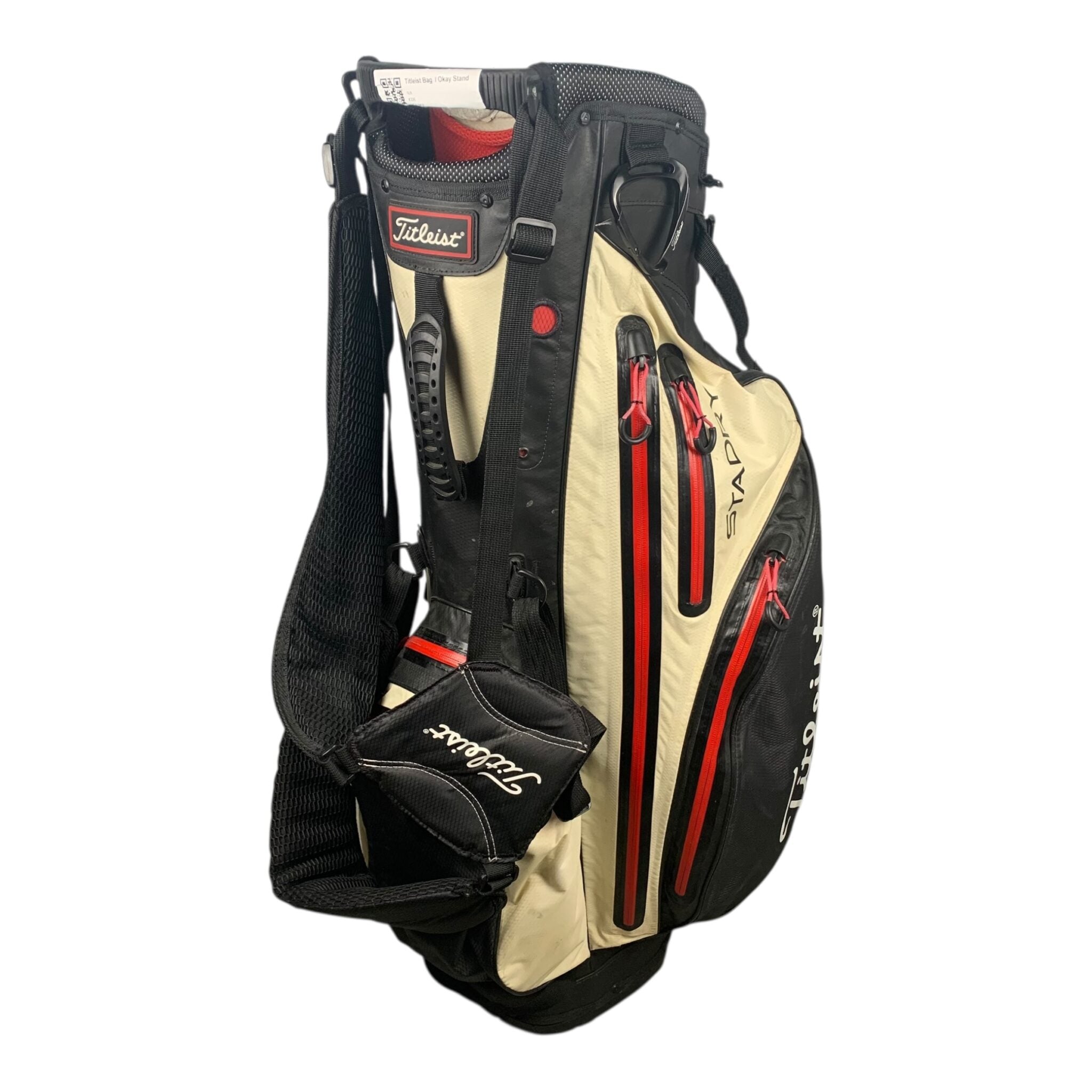 Titleist Stadry Standbag / Rot/Weiß/Schwarz / 4-Fächer