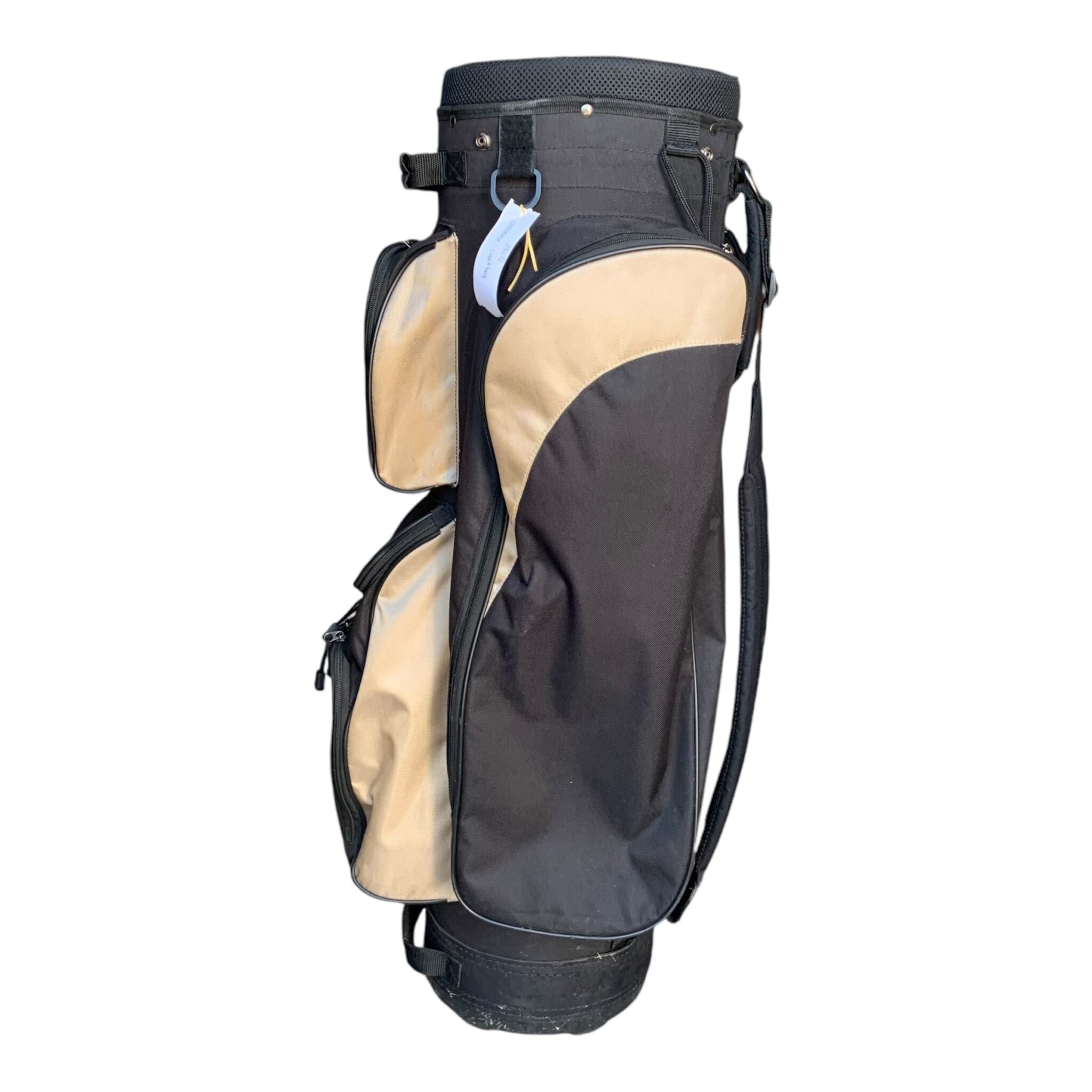 Ozone Cartbag - Schwarz/Braun / 4 Fächer / Mit Regenschutz