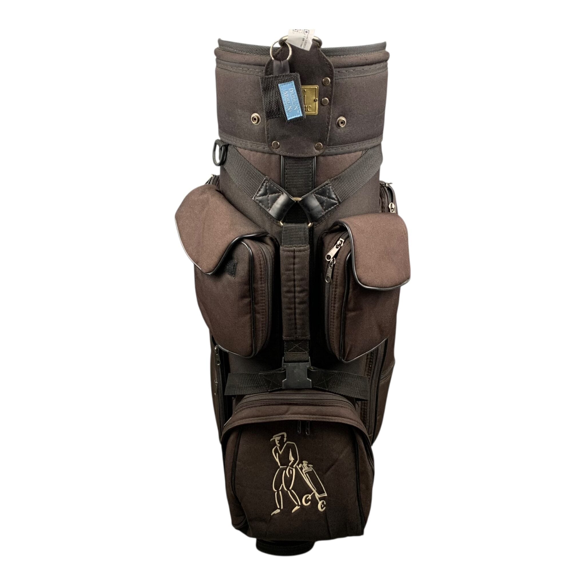 Klassische Cartbag / Schwarz / 14 Fächer