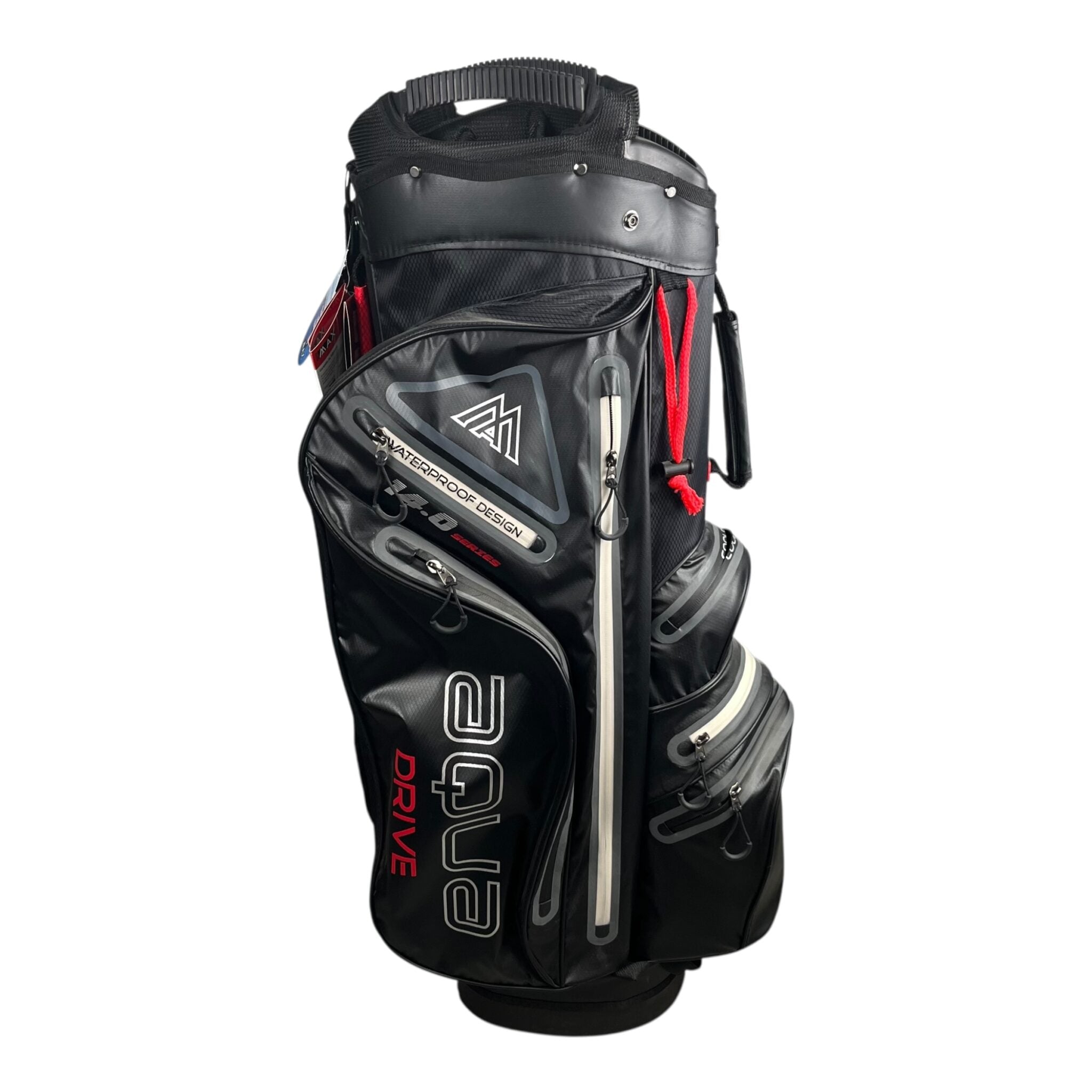 Big Max Aqua Drive Cart Bag / Schwarz/Rot / 15-Rum