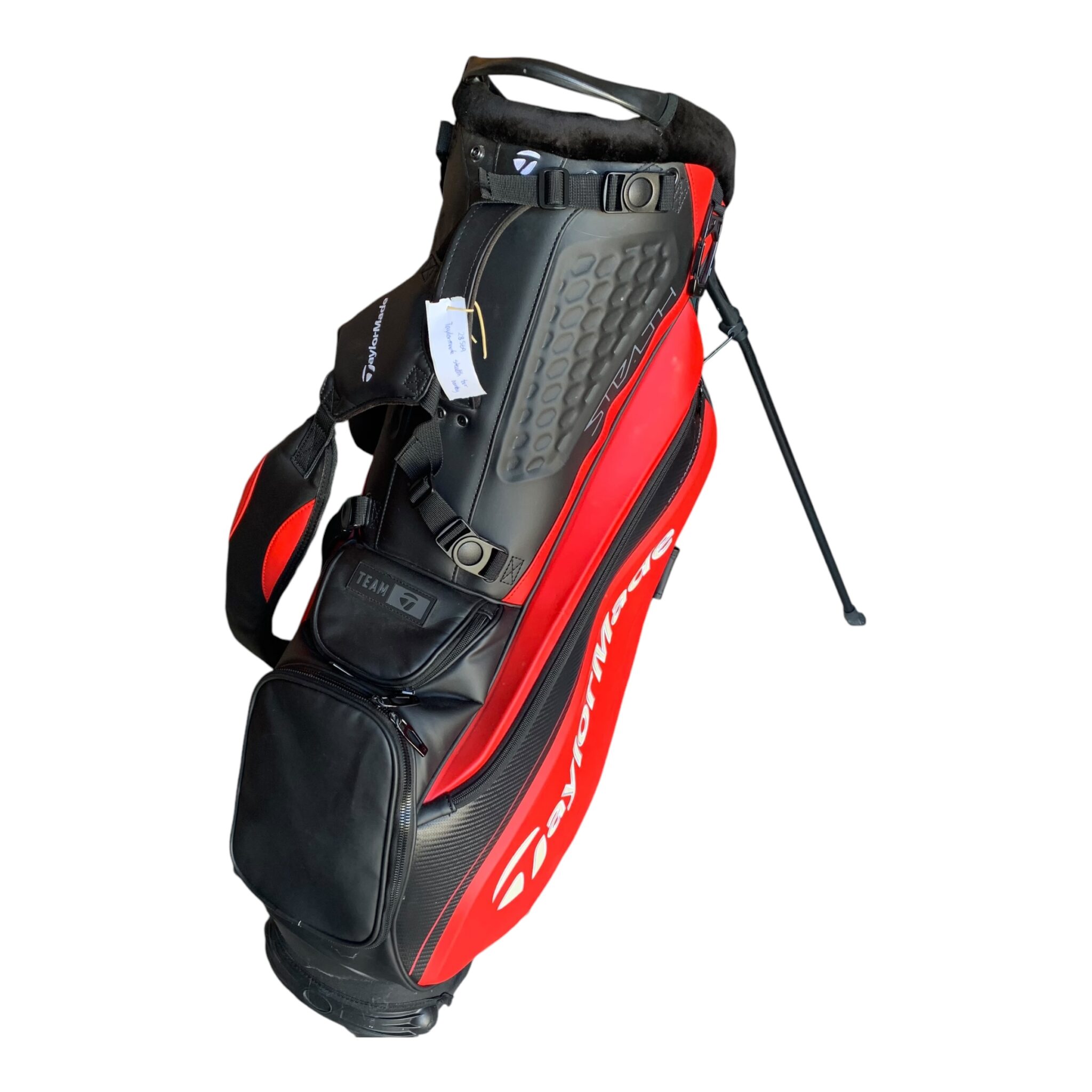 Taylormade Stealth Tour Standbag - Rot/Schwarz // 4 Fächer // Inkl. Regenschutz - WIE NEU