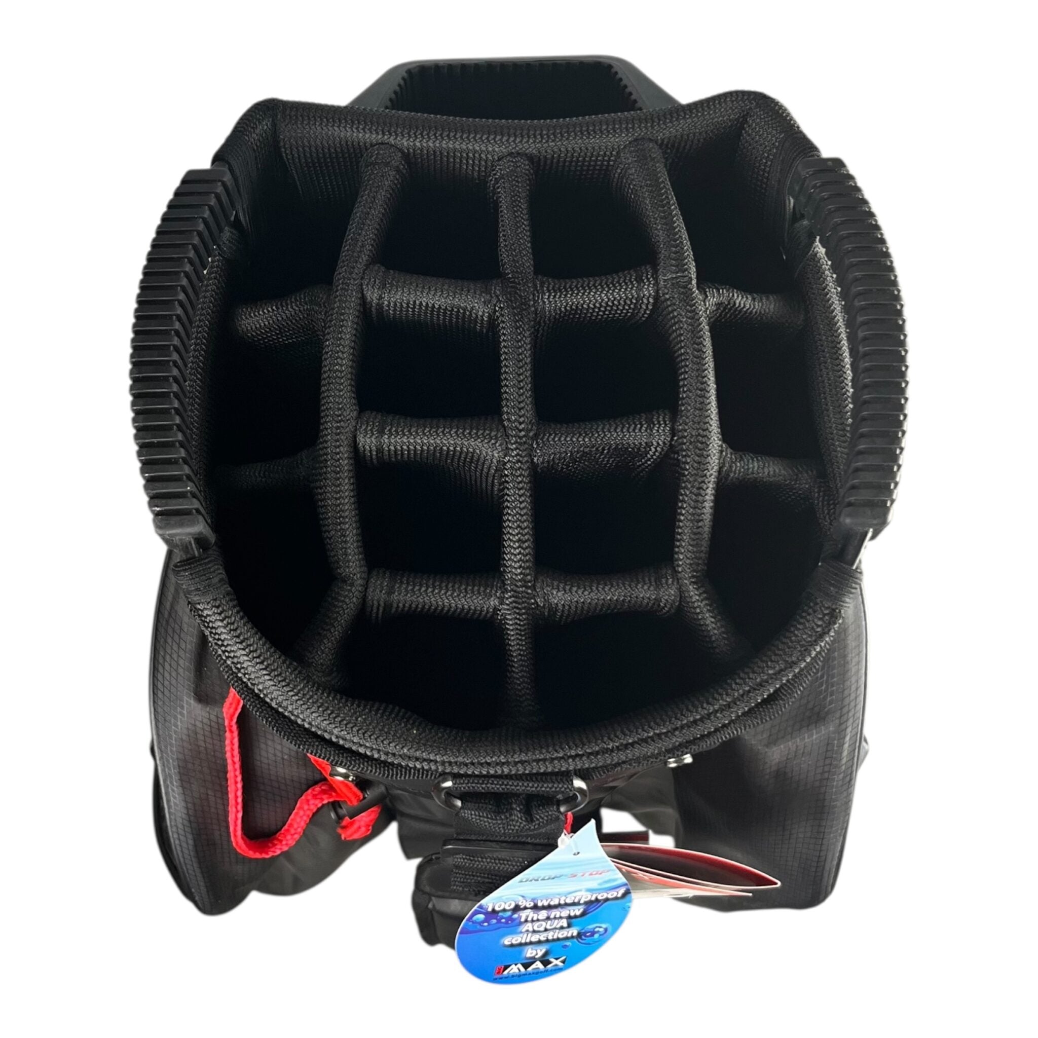 Big Max Aqua Drive Cart Bag / Schwarz/Rot / 15-Rum