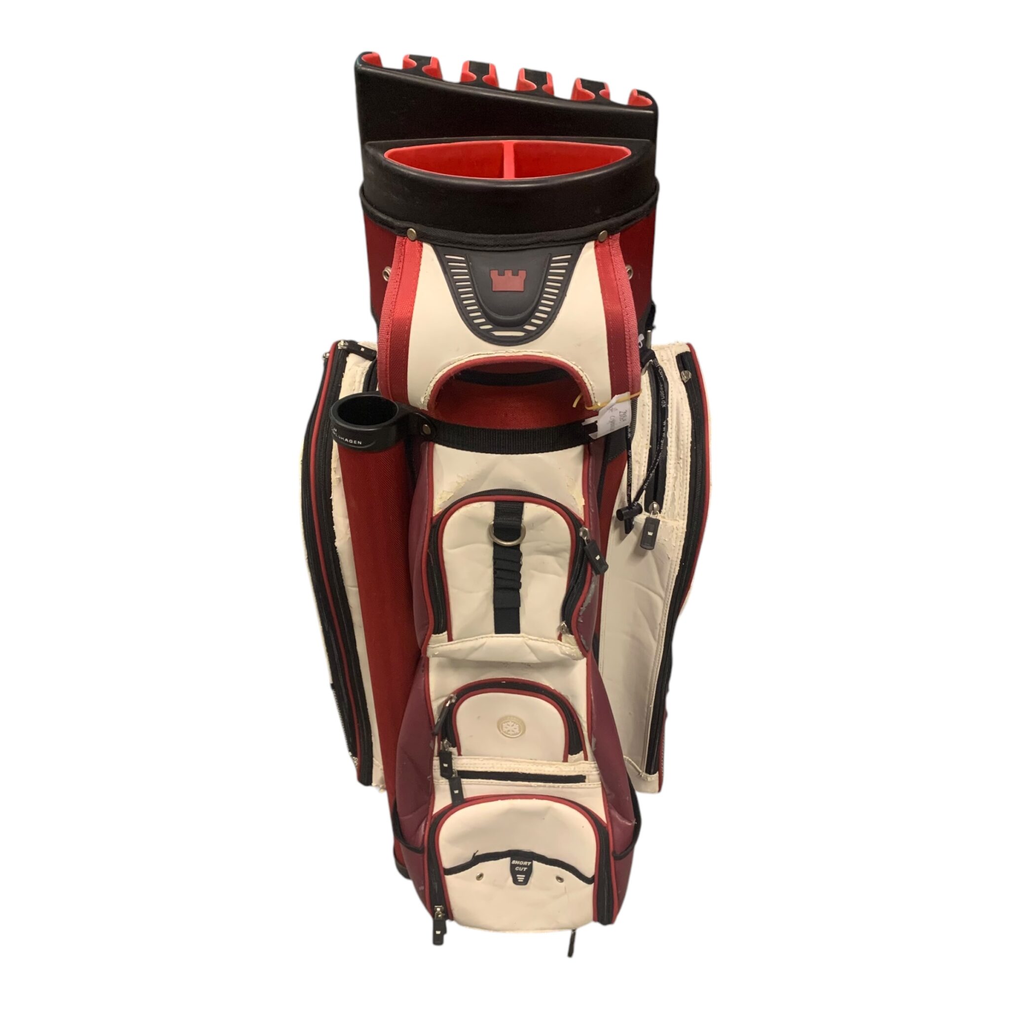 Golf Copenhagen Cartbag / Rot/Weiß / 11 Fächer