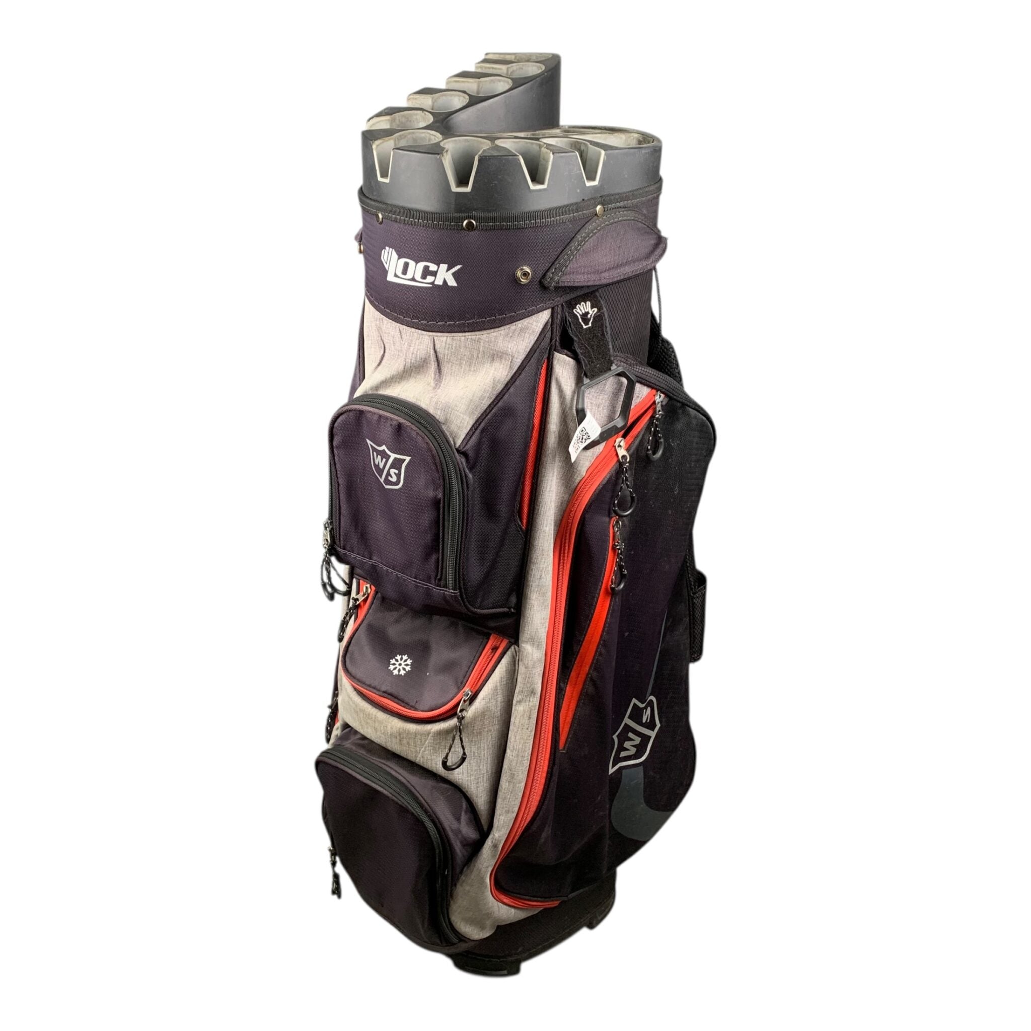 Wilson ILock Cartbag / Schwarz/Grau/Rot/ Divider-Top