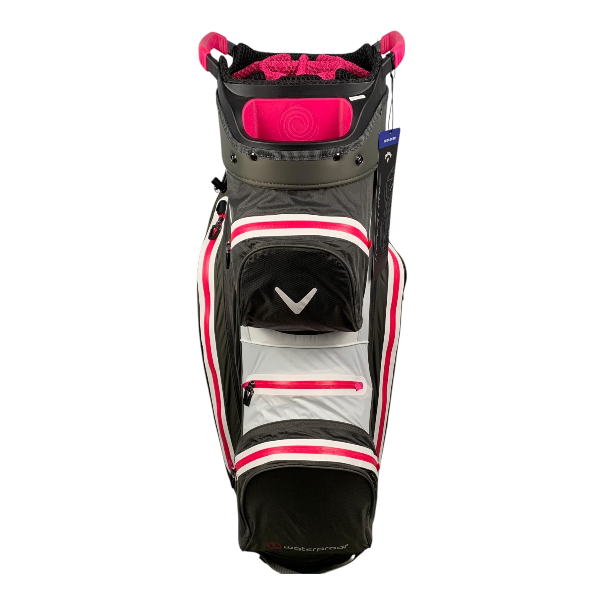 Callaway HyperDry 15 Cartbag / Grau/Weiß/Pink / 15 Rum