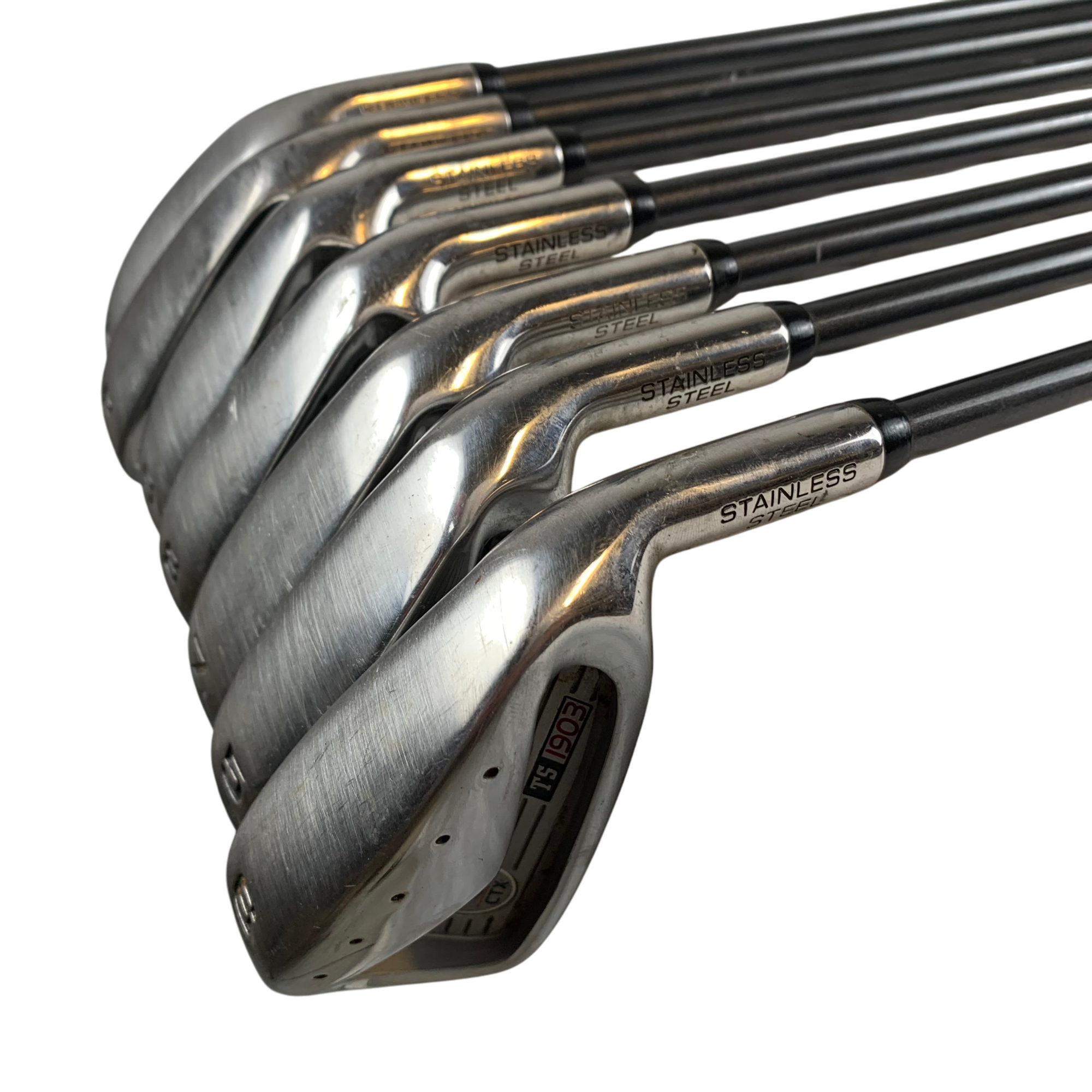 T CTX TS1903 Jernsæt / Flex Regular / 5-SW / Grafit galleri billede 3 - brugt golf udstyr i god stand