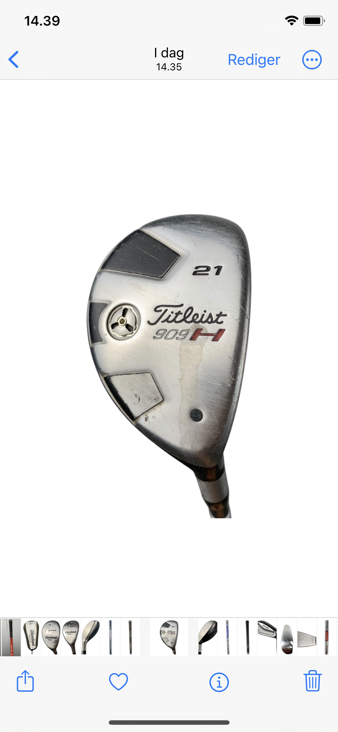 Titleist 909H Hybrid / Flex Stiff / Graphit / #4/21