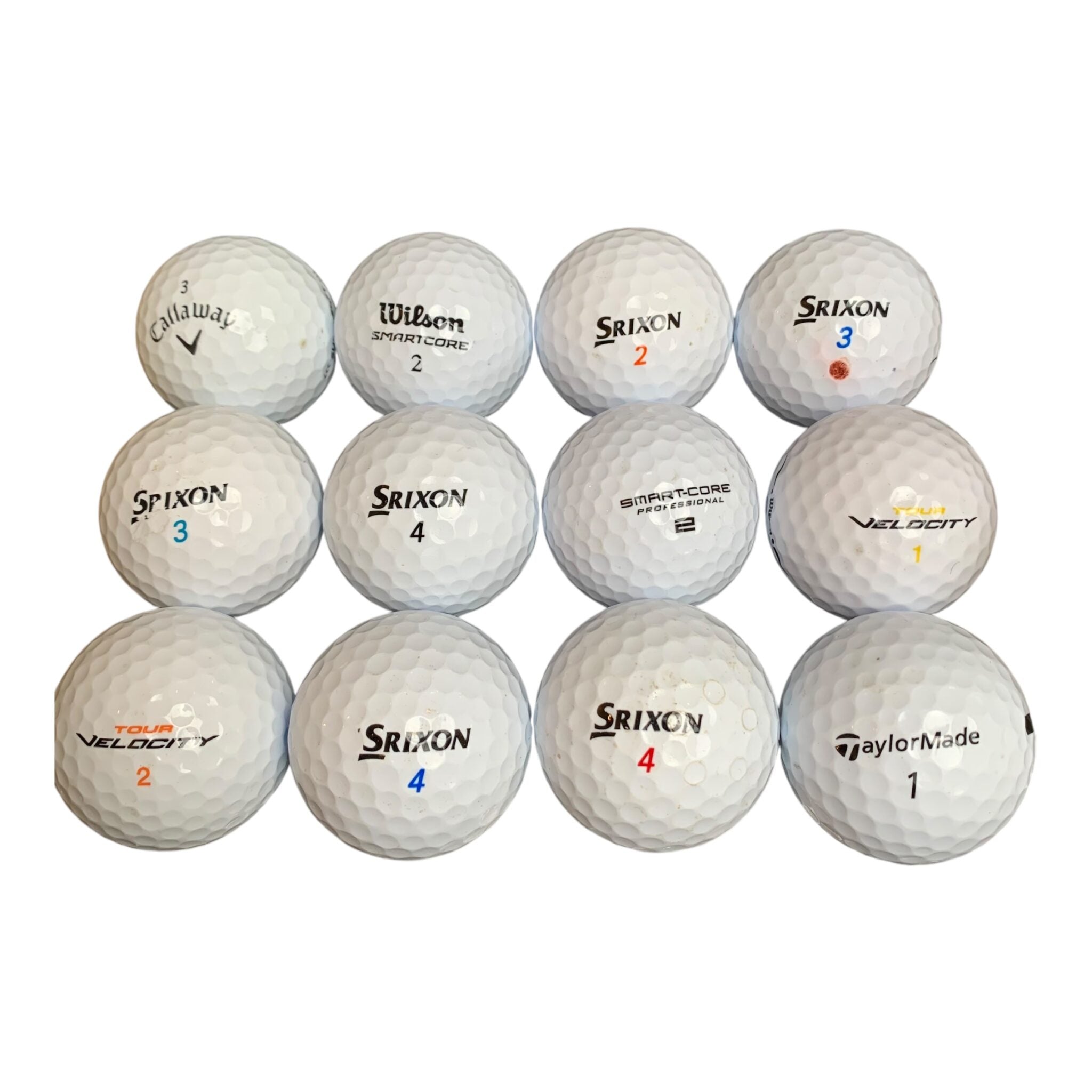 Golfbälle / Gemischte Weiße - 1 Dutzend