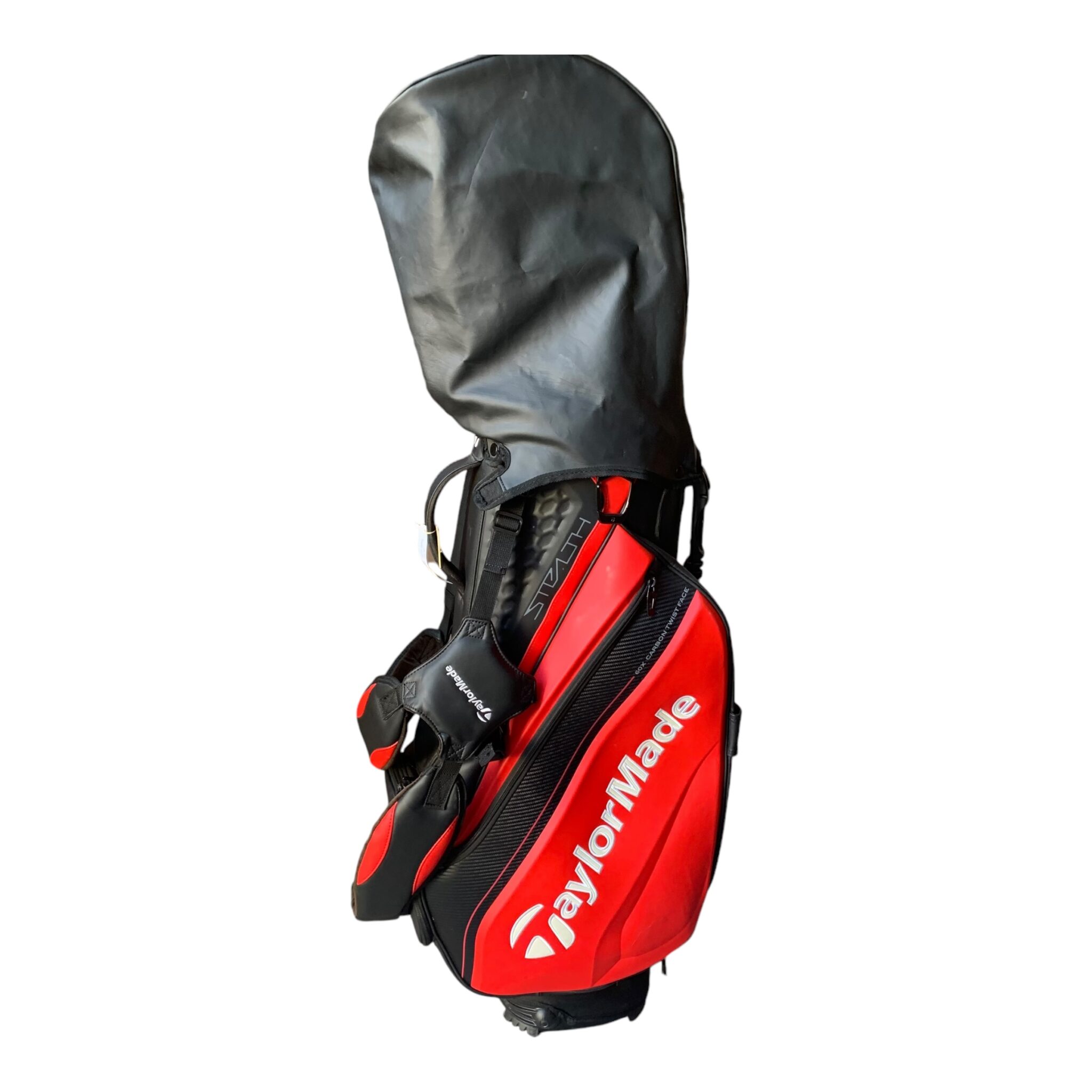 Taylormade Stealth Tour Standbag - Rot/Schwarz // 4 Fächer // Inkl. Regenschutz - WIE NEU