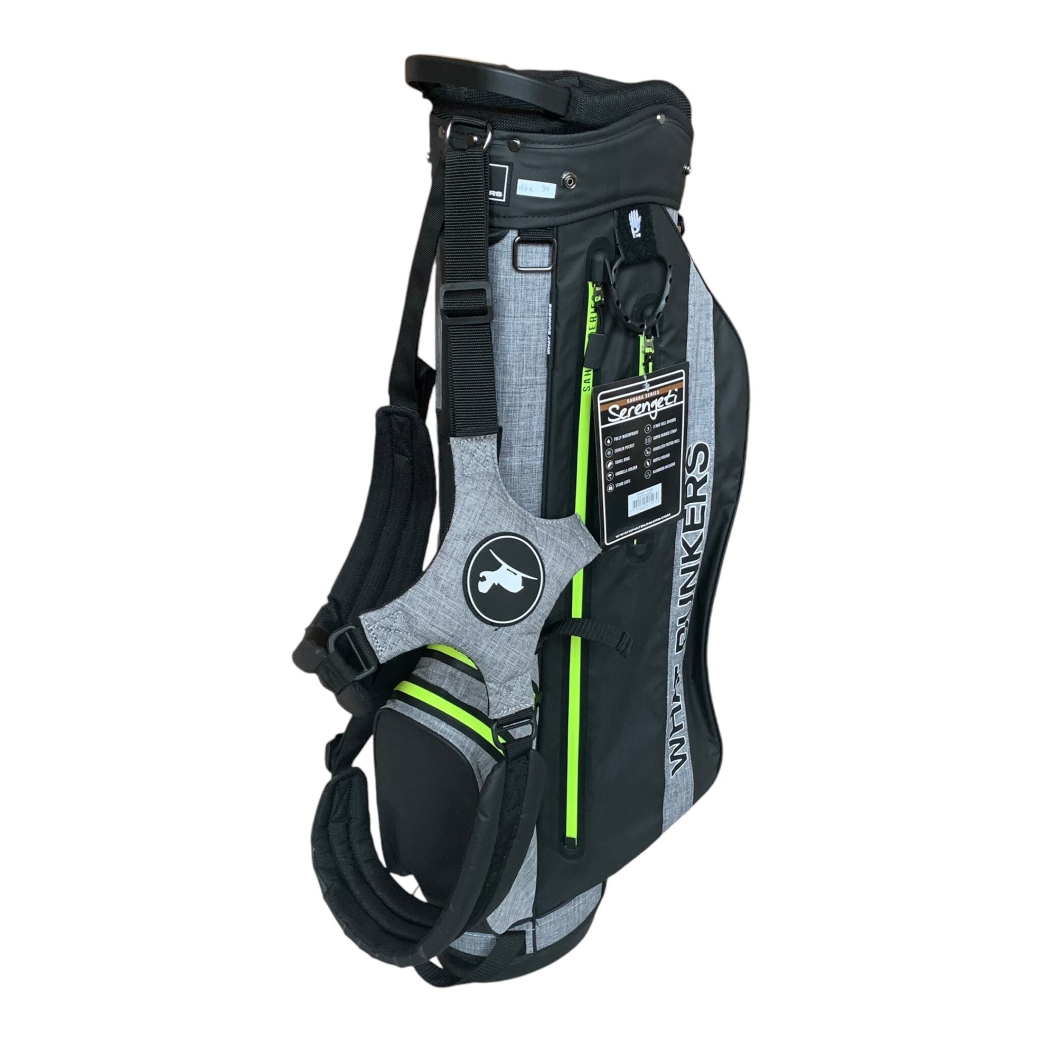 WhatBunkers Serengeti2 7" Standbag // Schwarz/Grau - 4 Fächer // Inkl. Regenhülle