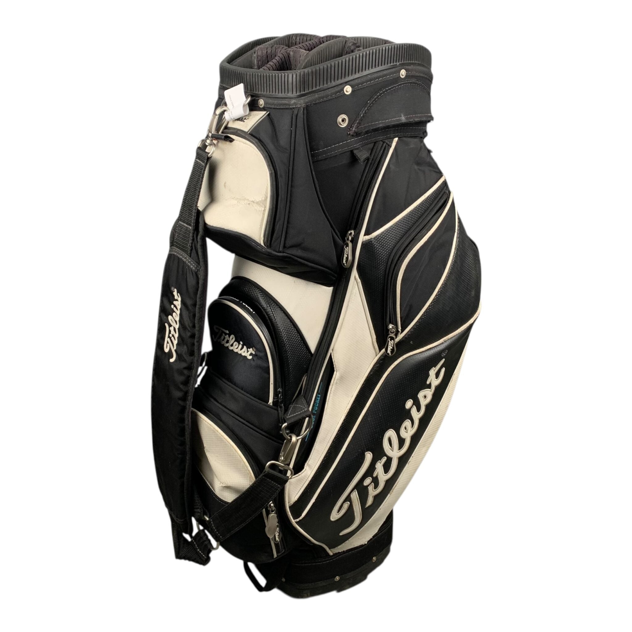 Titleist Cartbag / Schwarz/Weiß / 14 Fächer 