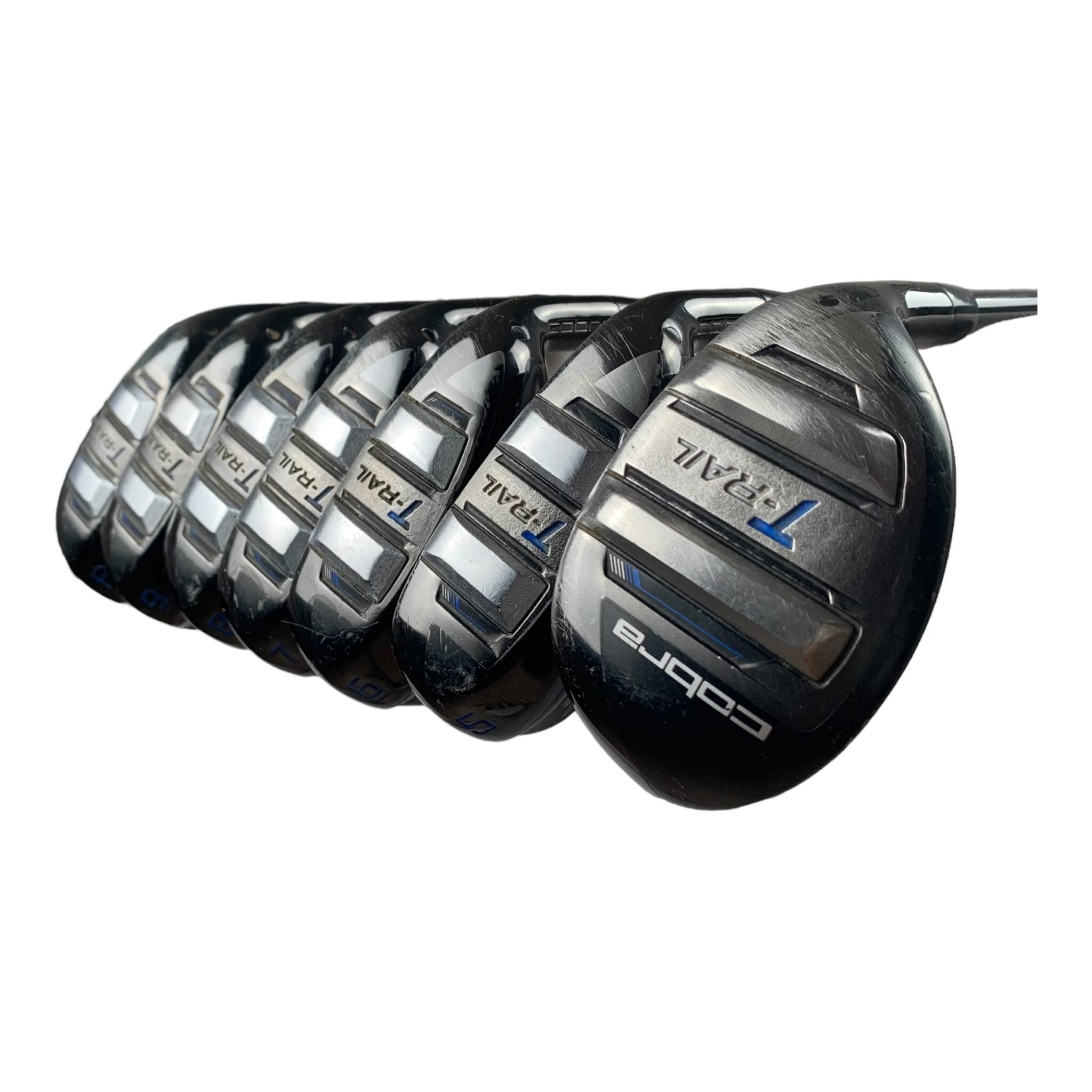 Cobra T Rail Eisensatz / Flex A (Senior) / 4H+5-PW / Graphit / Länge +0,25"