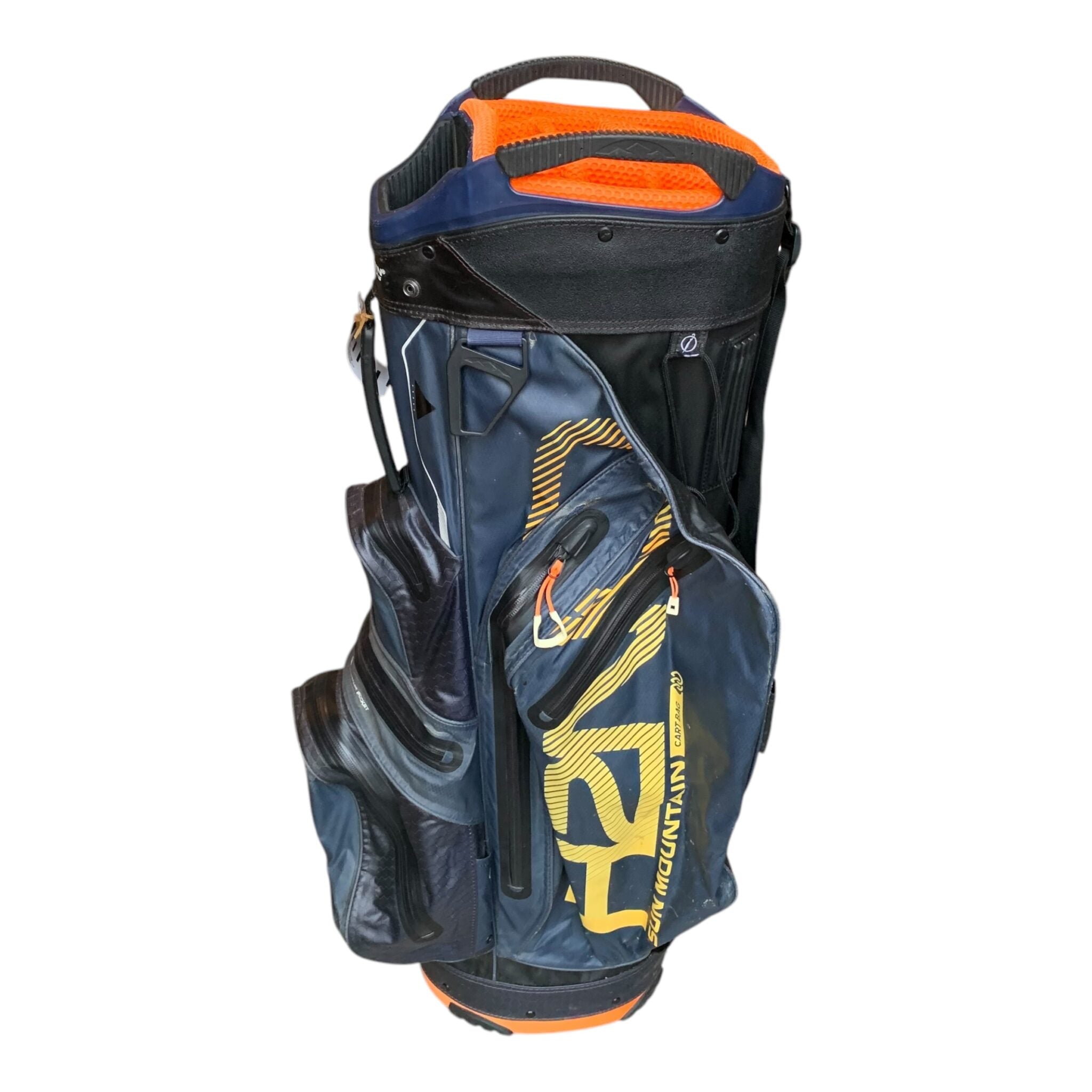 Sun Mountain H2NO Cartbag - Navy/Orange / 15-fach / Mit Regenschutz