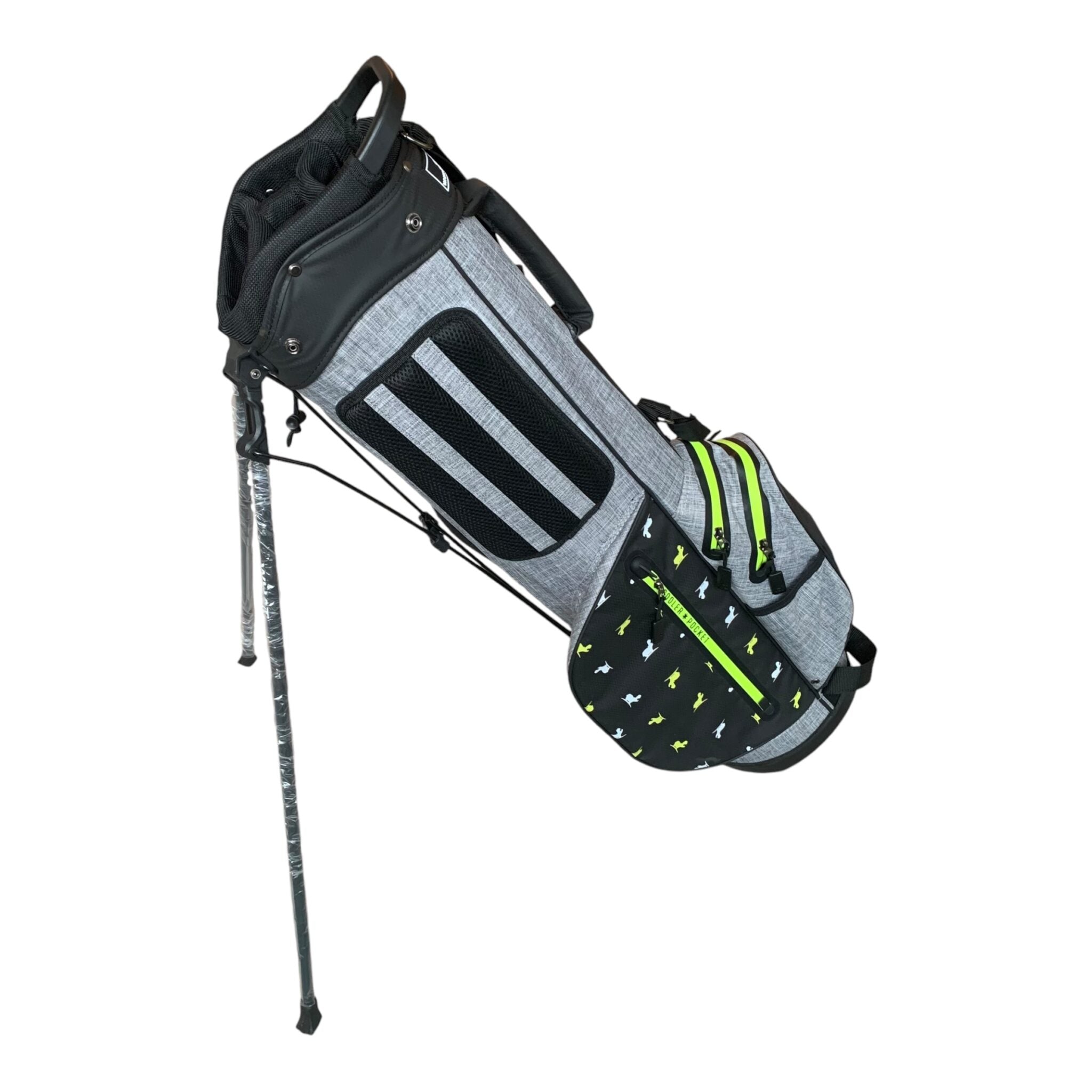 WhatBunkers Serengeti2 7" Standbag // Schwarz/Grau - 4 Fächer // Inkl. Regenhülle