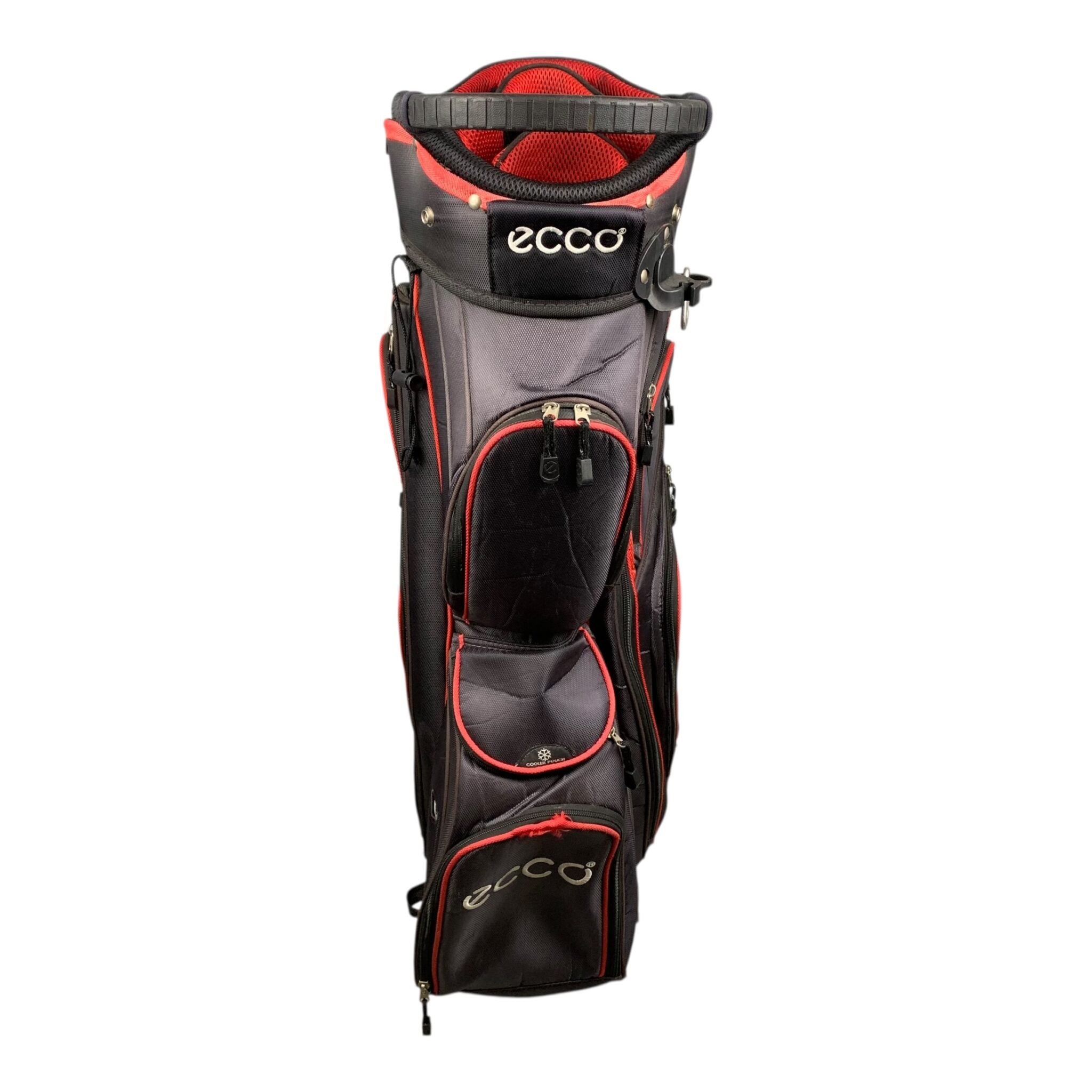 Ecco Cartbag / Schwarz/Rot / 14-Fächer 