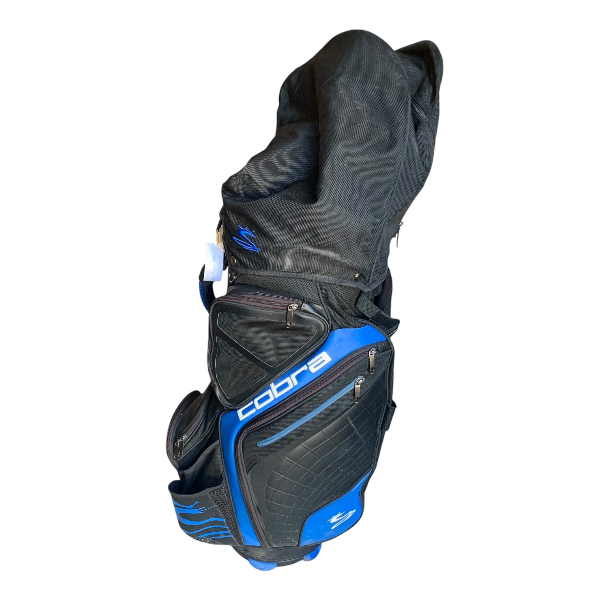 Cobra Cartbag - Schwarz/Blau / 14 Fächer / Mit Regenschutz