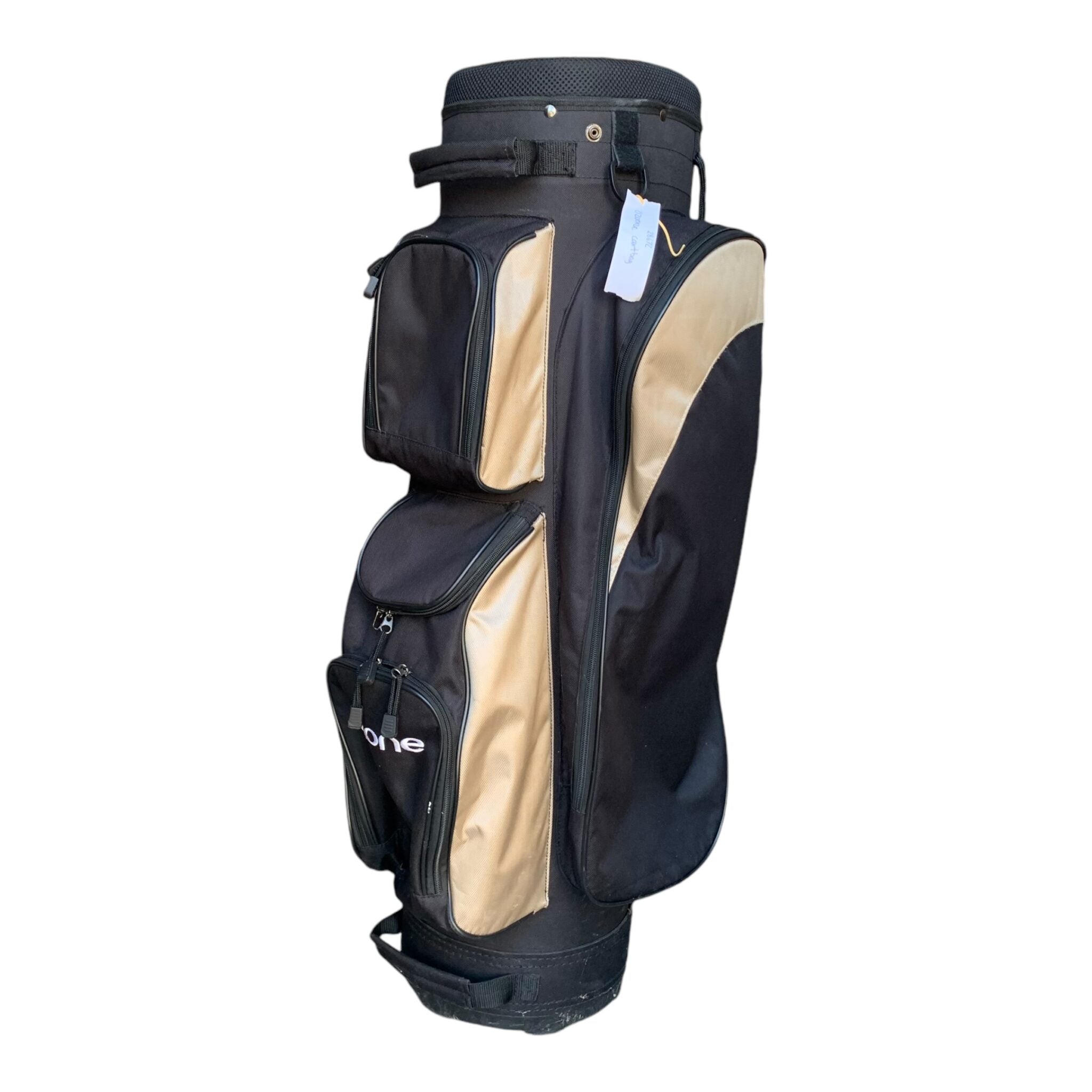 Ozone Cartbag - Schwarz/Braun / 4 Fächer / Mit Regenschutz