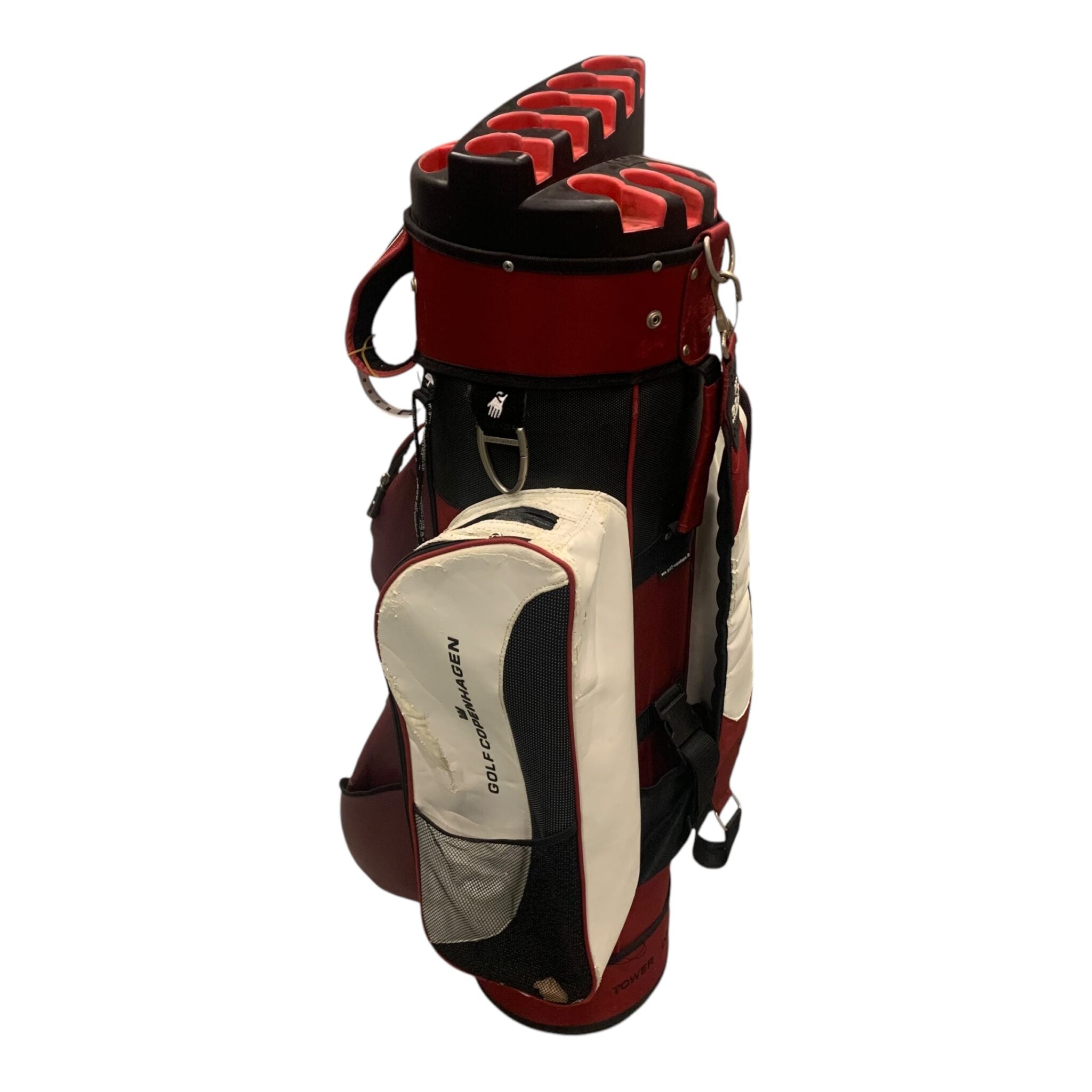 Golf Copenhagen Cartbag / Rot/Weiß / 11 Fächer