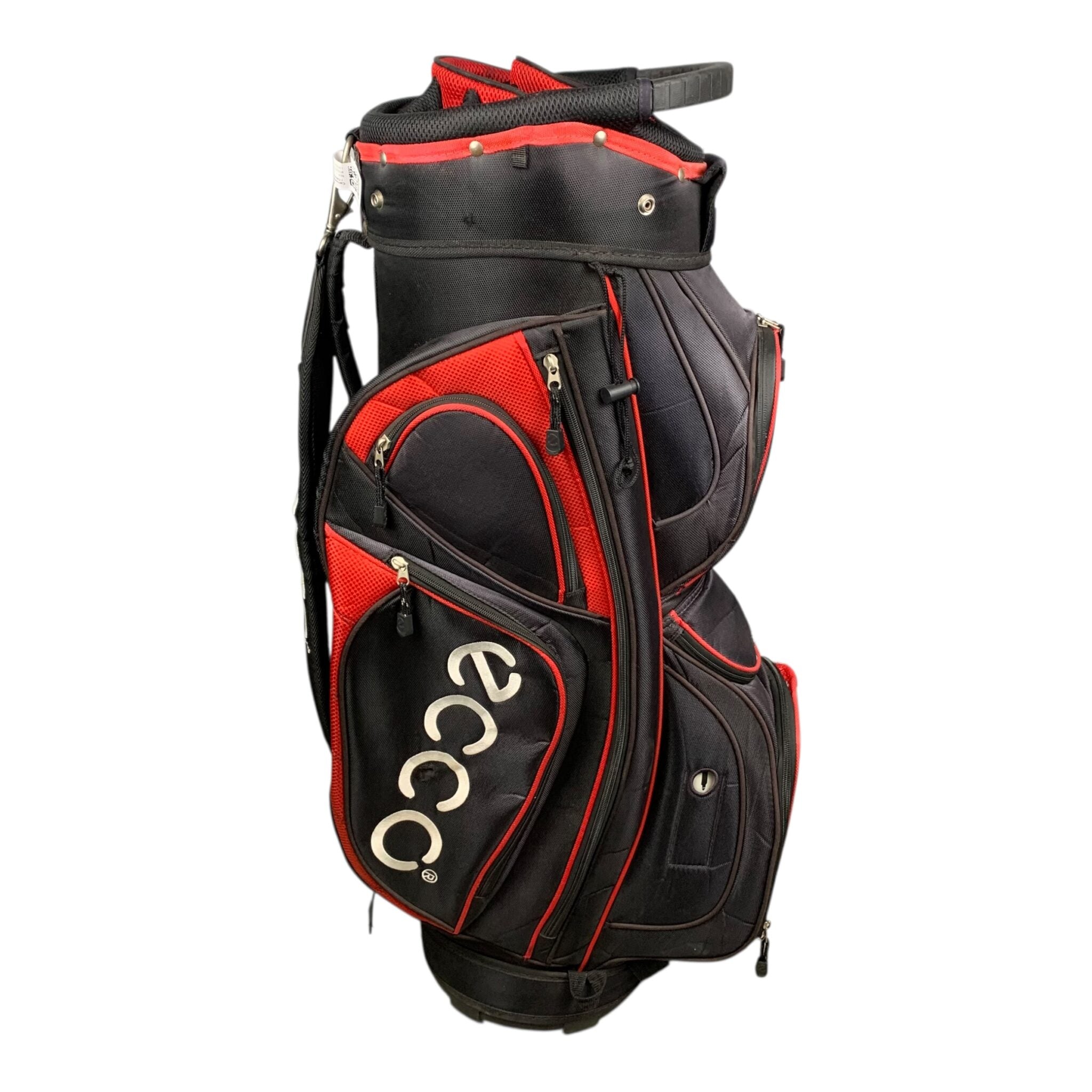 Ecco Cartbag / Schwarz/Rot / 14-Fächer 