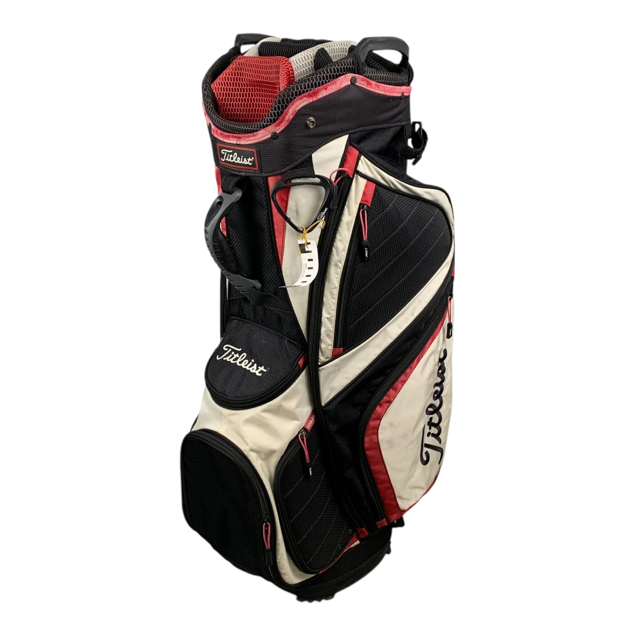 Titleist CartBag / Schwarz/Weiß/Rot / 14 Fächer