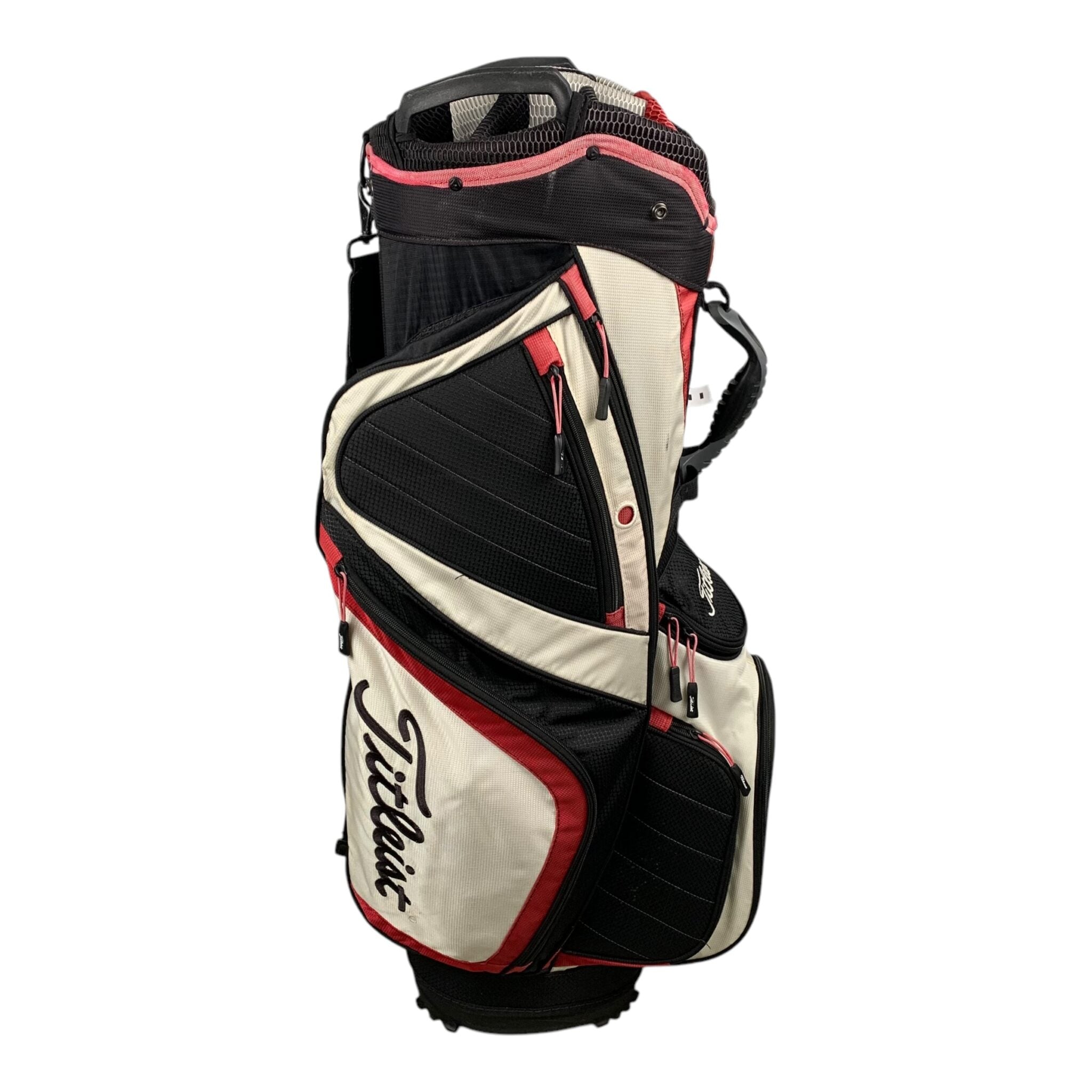 Titleist CartBag / Schwarz/Weiß/Rot / 14 Fächer