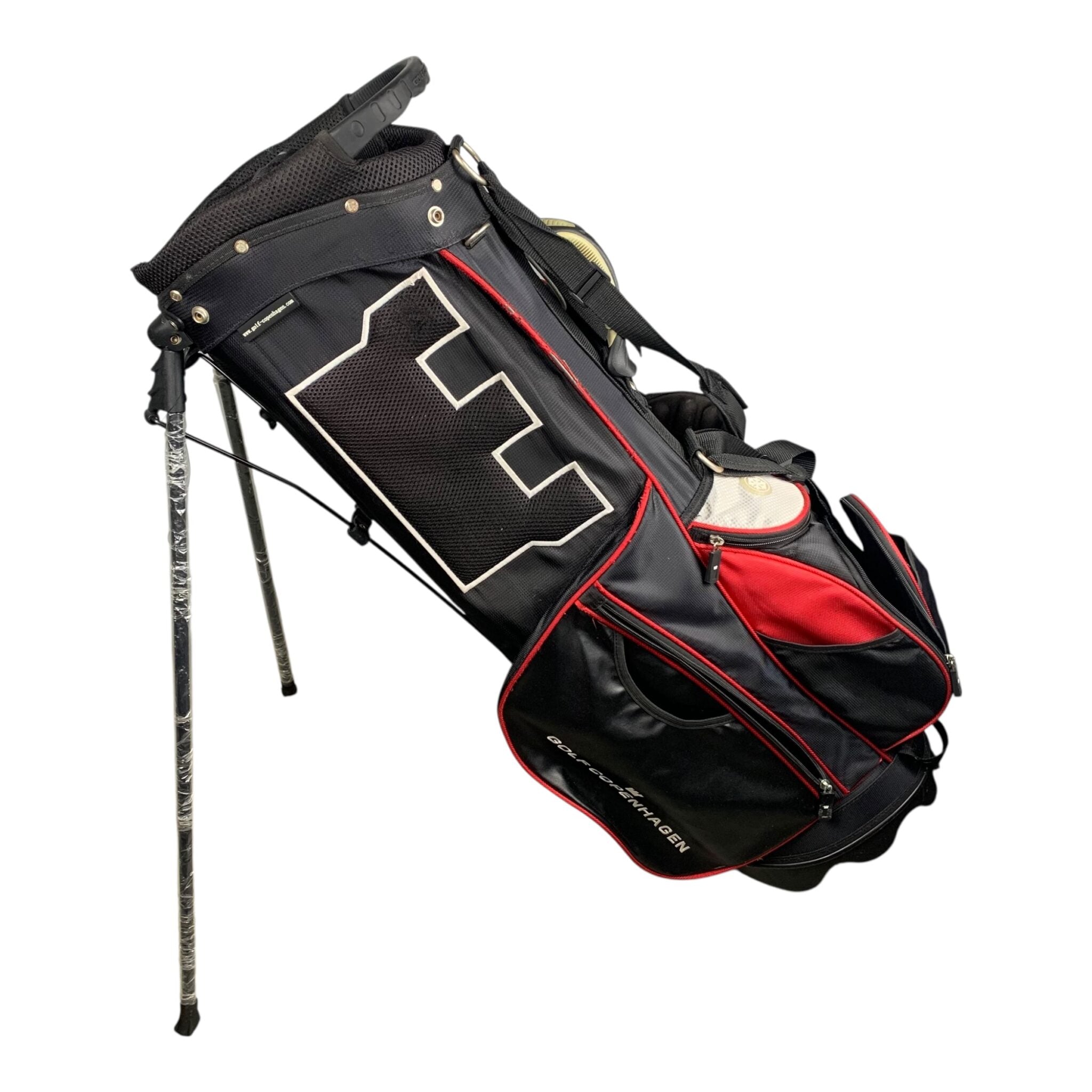 Golf Copenhagen Standbag / Schwarz/Rot / 6-Raum 