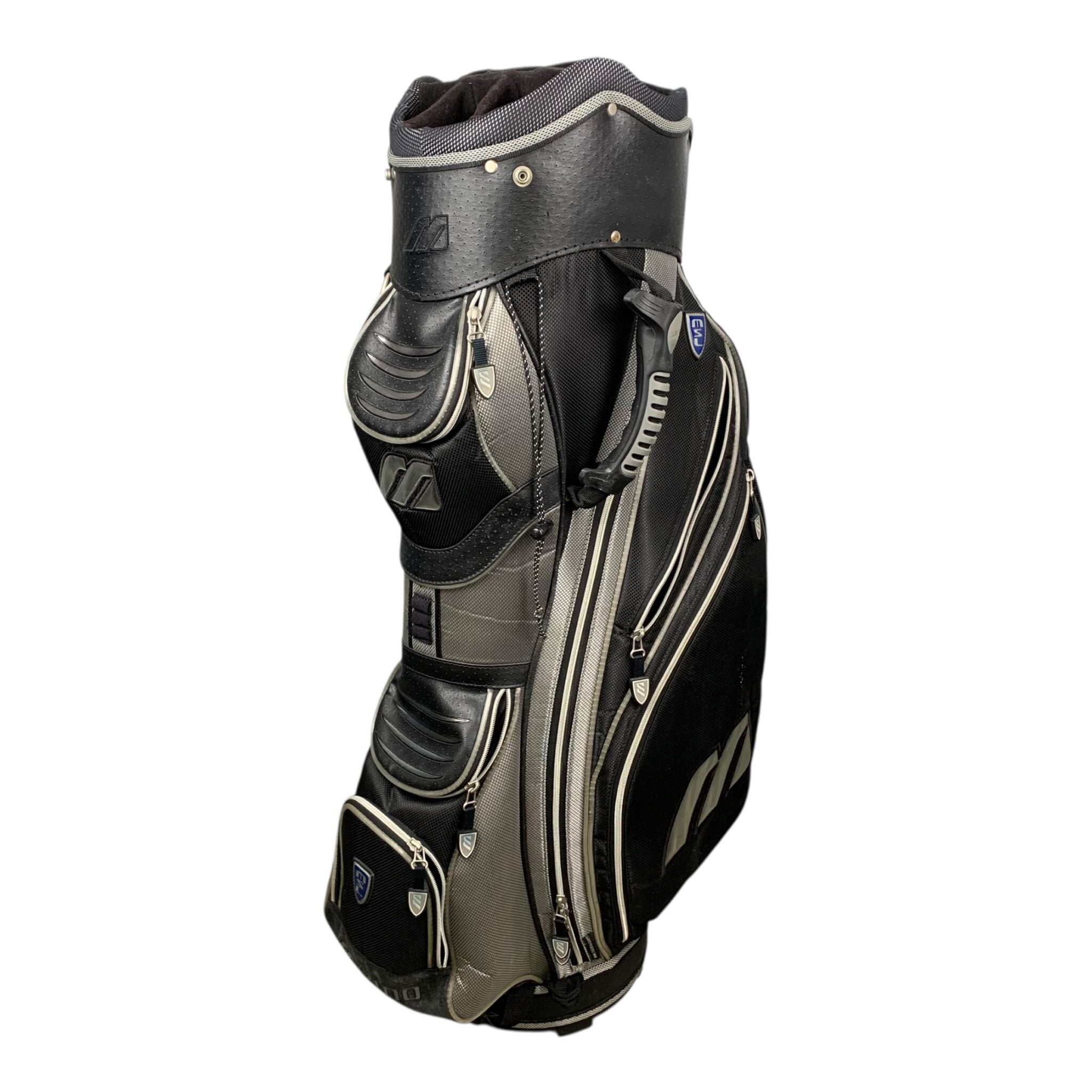 Mizuno Cartbag / Schwarz/Grau / 14 Fächer 