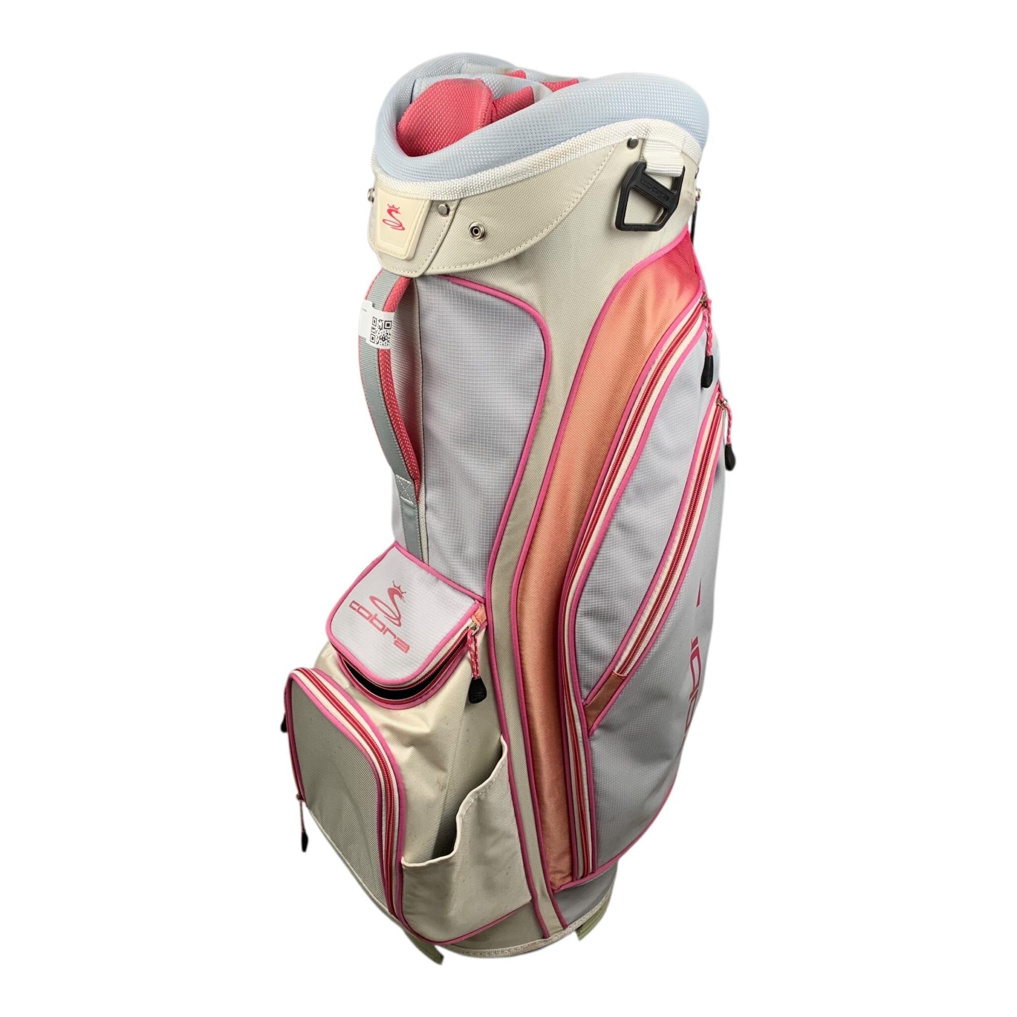 Cobra Cartbag / Weiß/Pink / 14 Fächer 