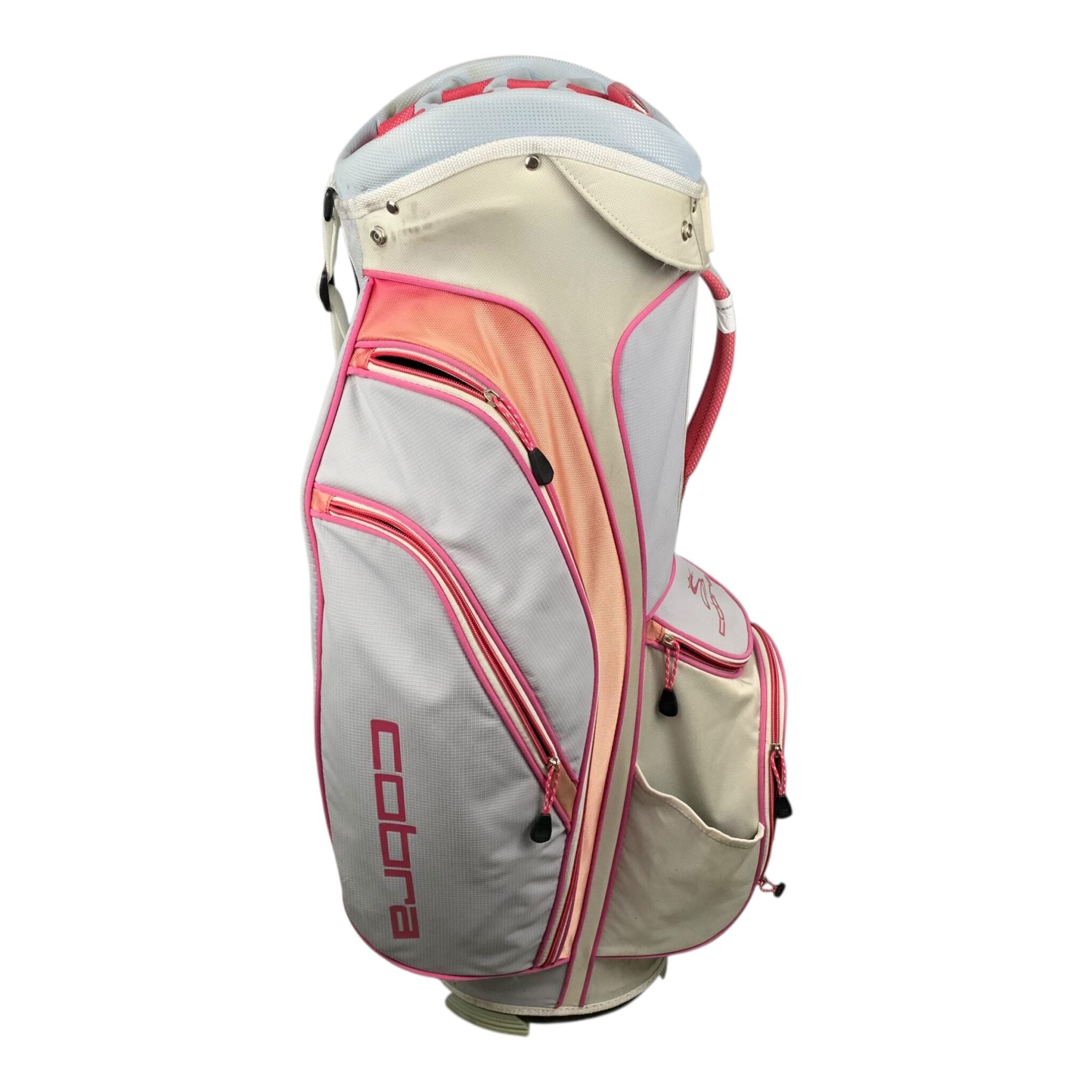 Cobra Cartbag / Weiß/Pink / 14 Fächer 
